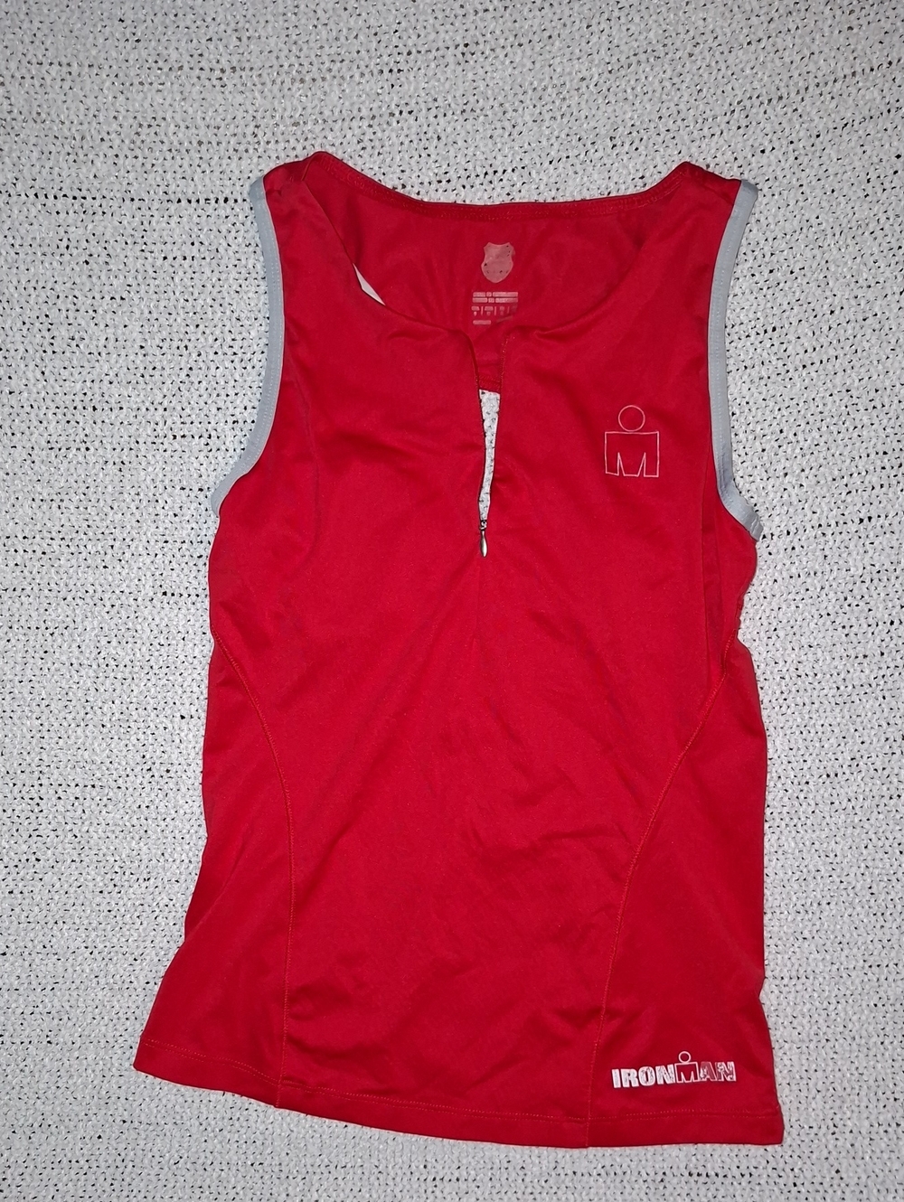 Iron Man Red Racerback Performance Tank with Front Zip - Picture 2 of 6